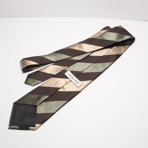 Vintage Geoffrey Beene Handmade Silk Tie Striped 3.75" x 59" Retro Wide - Picture 3 of 6